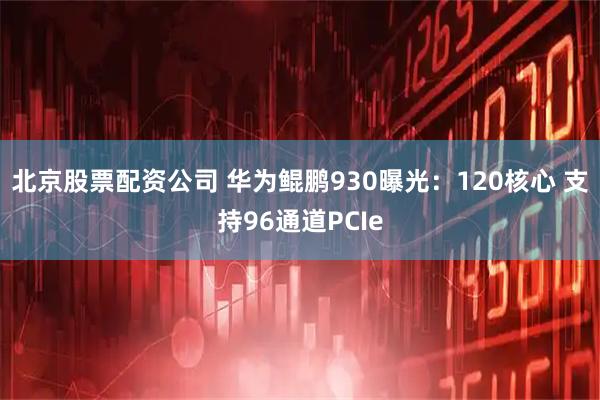北京股票配资公司 华为鲲鹏930曝光：120核心 支持96通道PCIe